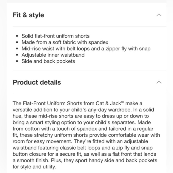 Boys' Regular Fit Flat Front Uniform Shorts - Cat & Jack™ Blue 4 - Picture 5 of 9